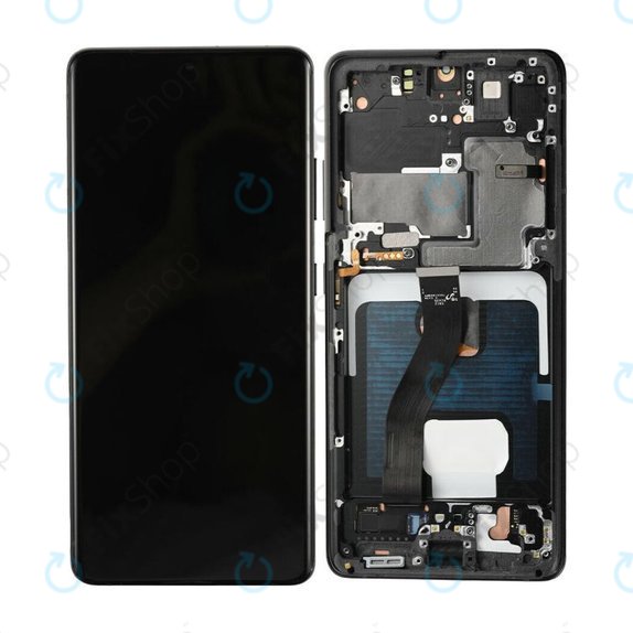 Συγκρότημα οθόνης για Samsung S21 Ultra, G998B, Phantom Black, Aftermarket