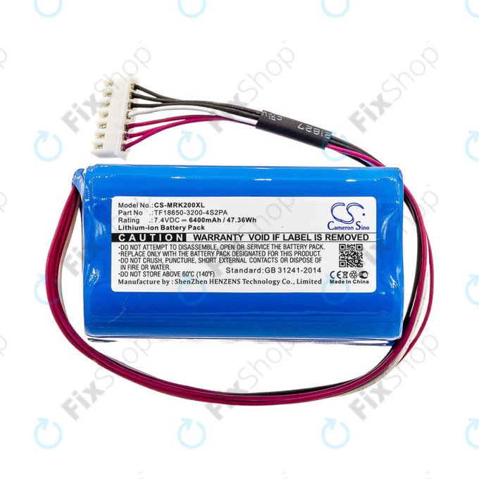 Μπαταρία για Marshall Kilburn II, II V2, 6400mAh, Li-Ion, 7.4V, TF18650-3200-4S2PA, HQ