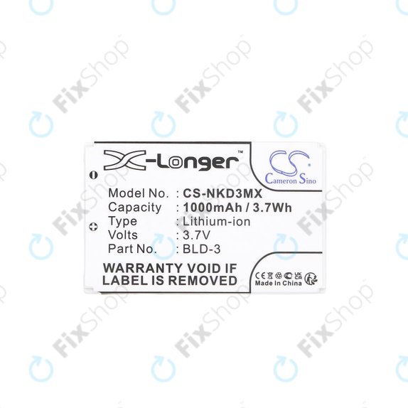 Μπαταρία για Nokia 7250i, 6610, 6585, 6560, 6200, 6220, 1000mAh, Li-Ion, 3.7V, BLD-3, HQ