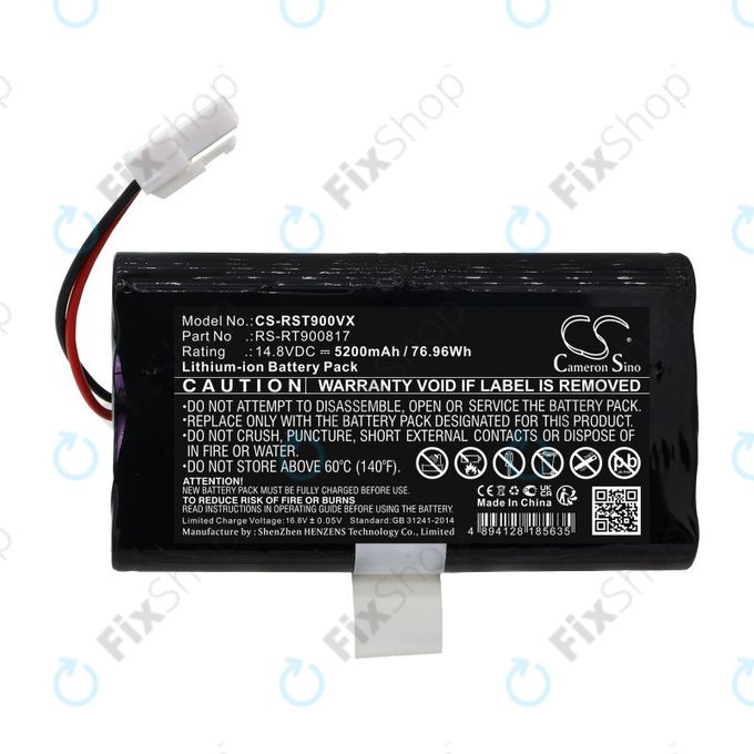Μπαταρία για Rowenta Smart Force RR8021WH, 5200mAh, Li-Ion, 14.8V, RS-RT900817, HQ