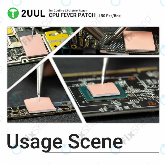 Θερμοαγώγιμο pad για CPU, ψύξη, 2UUL SC09, 17x15x1.5mm