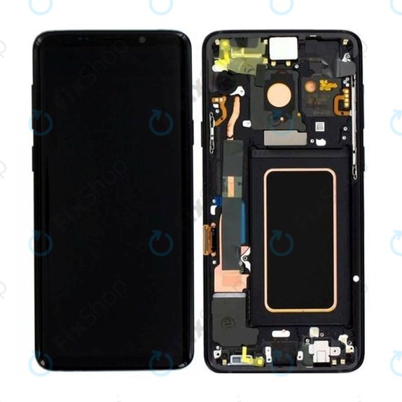 Συγκρότημα οθόνης για Samsung S9 Plus, G965F, G965FD, GH97-21691A, GH97-21722A, GH97-21692A, Midnight Black, Service Pack