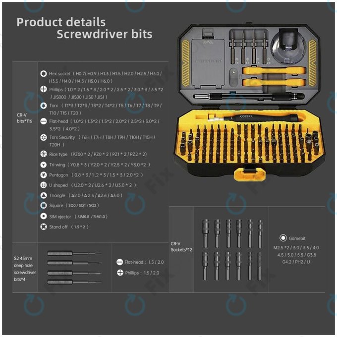 Σετ Κατσαβιδιών Ακριβείας για Επισκευή Κινητών Τηλεφώνων, Tablet & Υπολογιστών για Jakemy JM-8183