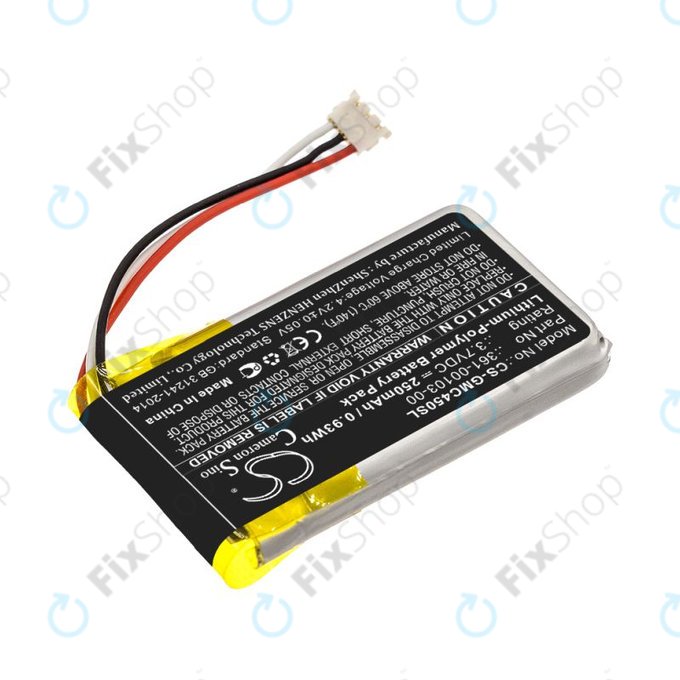 Μπαταρία για Garmin DashCam 45, DashCam 46, DashCam 55, DashCam 56, DashCam 66, 250mAh, Li-Pol, 3.7V, 361-00103-00, HQ