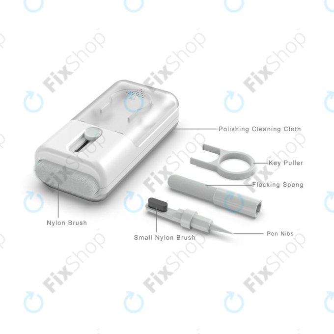 Πολυλειτουργικό Κιτ Βούρτσας με Ύφασμα & Εργαλείο Αφαίρεσης Κλειδιών 6in1