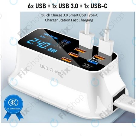 Σταθμός Φόρτισης USB με USB 3.0 & USB-C για Asometech Model E