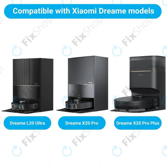 Σετ ανταλλακτικών για Xiaomi Dreame L20 Ultra, X20 Pro, X20 Pro Plus (1x Κύρια βούρτσα, 2x Φίλτρο, 2x Πλαϊνή Βούρτσα – μαύρη)