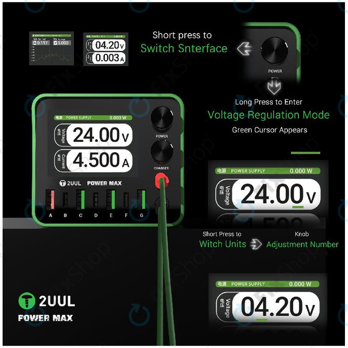 Σταθμός φόρτισης 200W πολλαπλών θυρών, 2UUL PC01