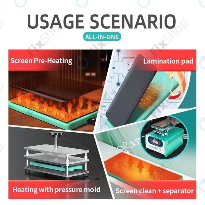 Συμπαγές Θερμαντικό Μαξιλάρι για Αποσυναρμολόγηση Οθόνης LCD | Nasan