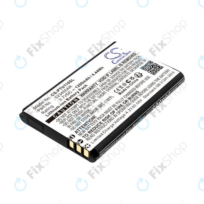 Μπαταρία για Panasonic Kx-Tf200, Kx-Tu110, 1200mAh, Li-Ion, 3.7V, 523450AR, HQ