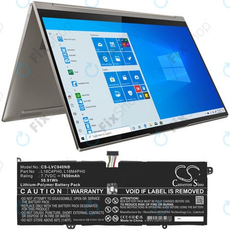 Μπαταρία για Lenovo Yoga C940, 7650mAh, Li-Pol, 7.7V, L18C4PH0, HQ