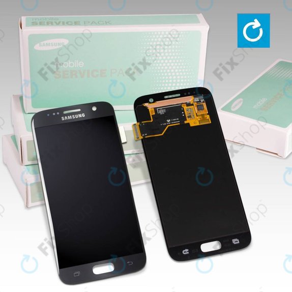 LCD Display με Touch Screen για Samsung S7 G930F | GH97-18523A | GH97-18761A | GH97-18757A | Black | Service Pack