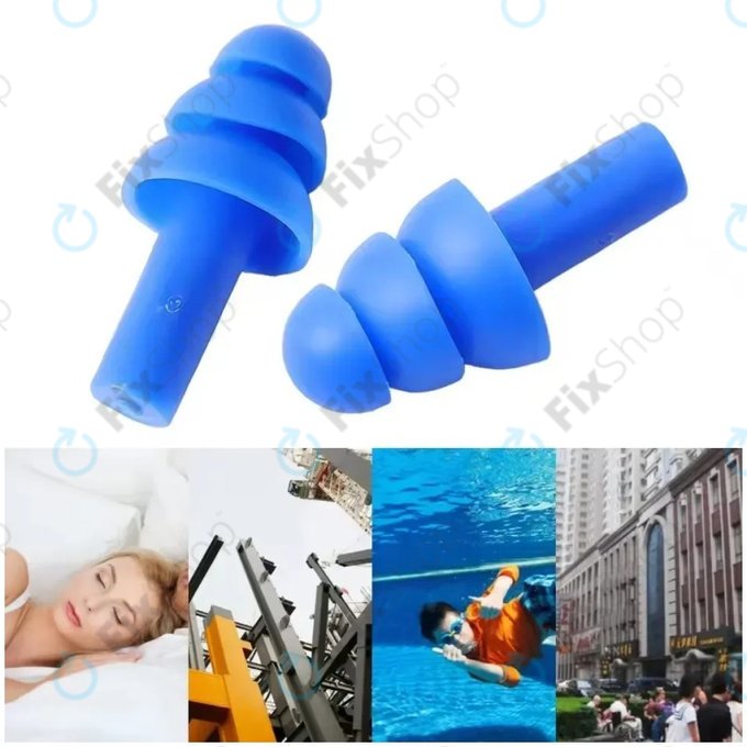 Μαλακά ωτοασπίδες σιλικόνης, Μπλε, Ζεύγος