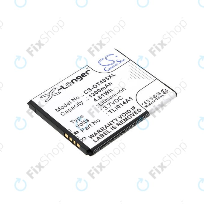 Μπαταρία για Alcatel OneTouch Evolve, 1300mAh, Li-Ion, 3.7V, TLi014A1, HQ