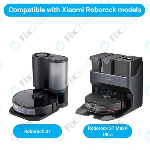 Σετ ανταλλακτικών για Xiaomi Roborock S7, S7 MaxV Ultra (1x Κύρια βούρτσα, 2x Φίλτρο, 2x Πλαϊνή Βούρτσα – μαύρη, 2x Πανί Σφουγγαρίστρας)