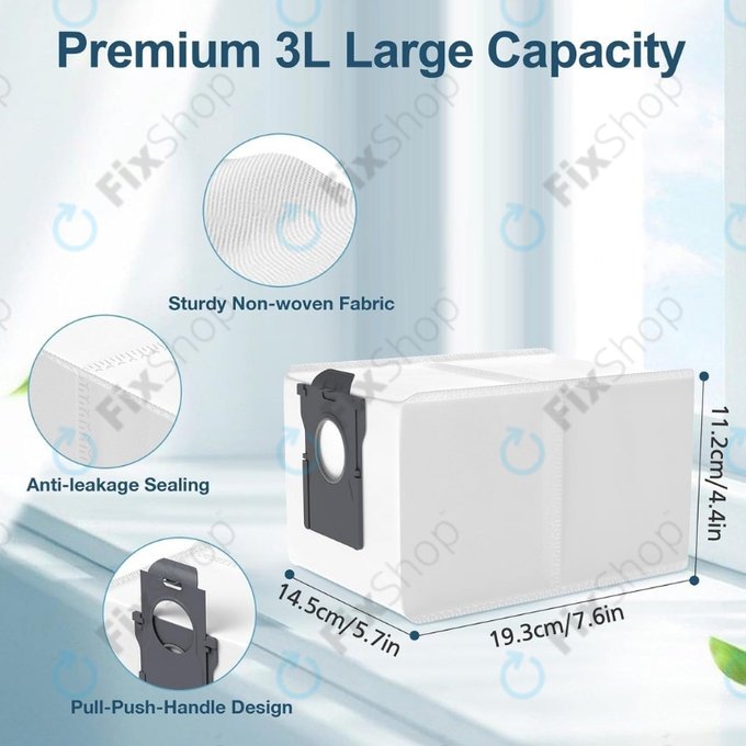 Σακούλα σκόνης, 2 τεμ. για Xiaomi Dreame X40 Ultra, X50 Ultra, L40s Pro Ultra, L40 Ultra, L10s Ultra Gen2, Mova E30 Ultra, Mova V50 Ultra, P60