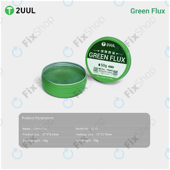 Υγρό συγκόλλησης (Flux), πράσινο, 2UUL SC18