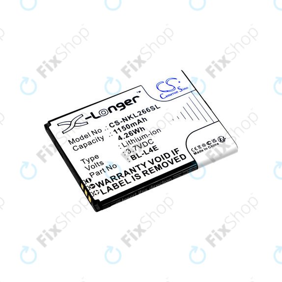 Μπαταρία για Nokia 2660 Flip 4G, 1150mAh, Li-Ion, 3.7V, BL-L4E, HQ