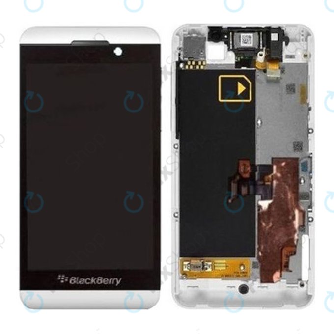 Συγκρότημα οθόνης για Blackberry Z10, Λευκό, White, 3G, Aftermarket