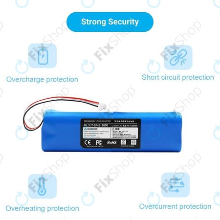 Μπαταρία για Xiaomi EVA, EVE Plus, Viomi S9, Dreame D10 Plus, L10, Lenovo T1 Pro, Lydsto R1, R1 Pro, S1, S1 Pro, XJT-2P4S-6800, 14.4V, 6800mAh