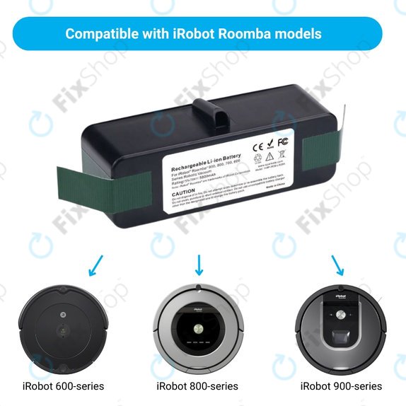 Μπαταρία για iRobot Roomba 600, 800, 900-series, 4502233, 4374392, 2130LI, 14.4V, 5800mAh