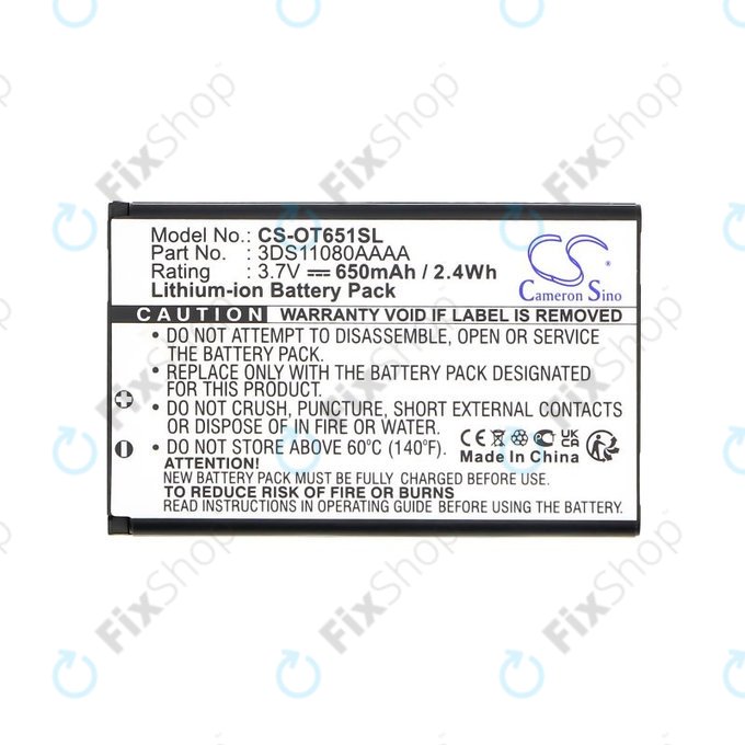 Μπαταρία για Alcatel Lollipops, 650mAh, Li-Ion, 3.7V, 3DS11080AAAA, HQ