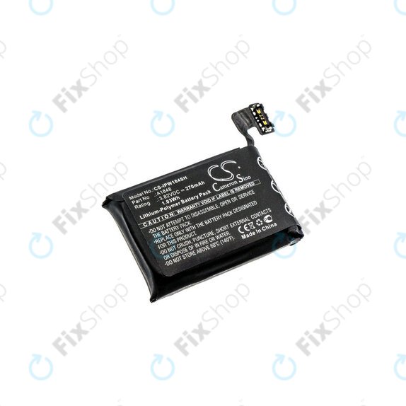 Μπαταρία για Apple Watch 3 38 mm, 270mAh, GPS + Cellular Version, Li-Pol, 3.82 V, A1848, HQ