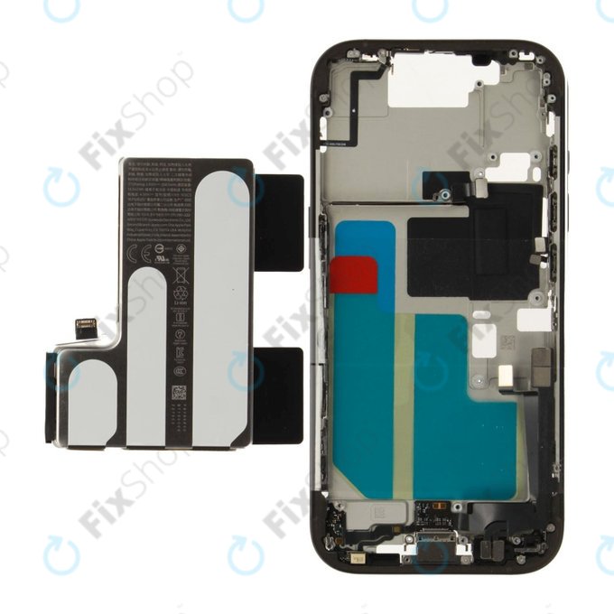 Μεσαίο πλαίσιο με μπαταρία για iPhone 16 Pro | Black Titanium | ZD076-00689 | Genuine Apple