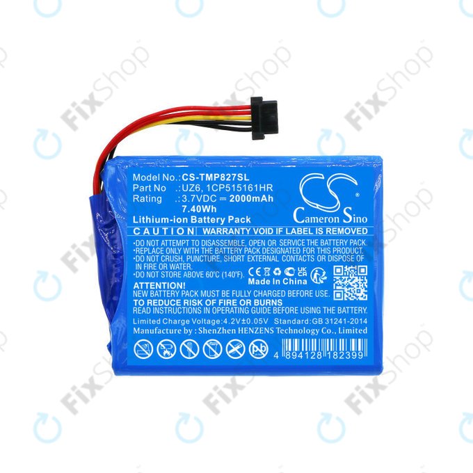 Μπαταρία για TomTom Pro 8270, Pro 8275, 2000mAh, Li-Ion, 3.7V, UZ6, HQ