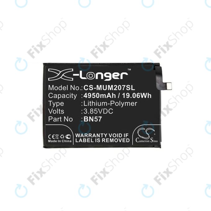 Μπαταρία για Xiaomi Poco X3 NFC, X3 Pro, BN57, 4950mAh, HQ