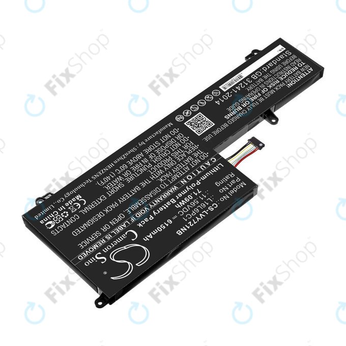 Μπαταρία για Lenovo Yoga 720-15, 6150mAh, Li-Pol, 11.56V, L16L6PC1, HQ