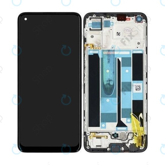 Συγκρότημα οθόνης για Realme 8, RMX3085, Cyber Black, Service Pack
