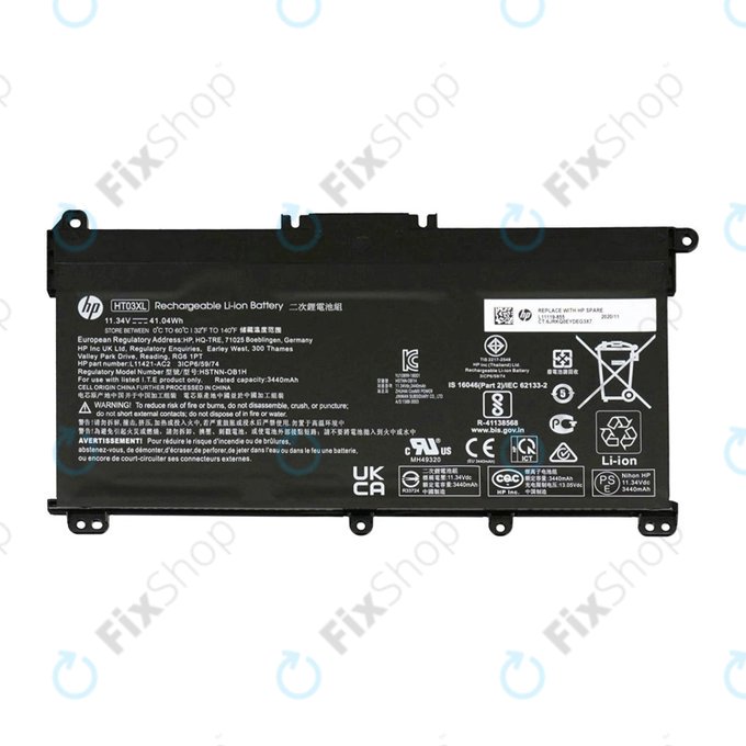 Μπαταρία για HP 15-da0032nc, 11.4V, 3440mAh, 77052359, Service Pack