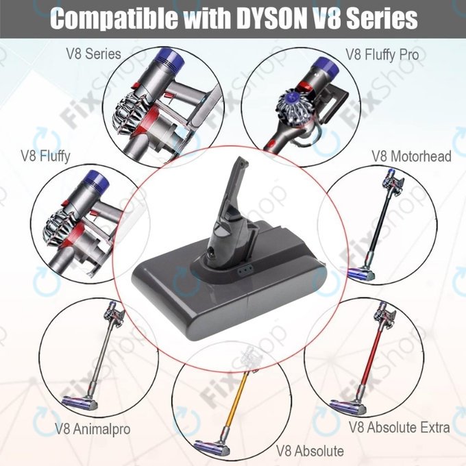 Μπαταρία για Dyson V8, 215681, PM8-US-HFB1497A, 21.6V, 2000mAh