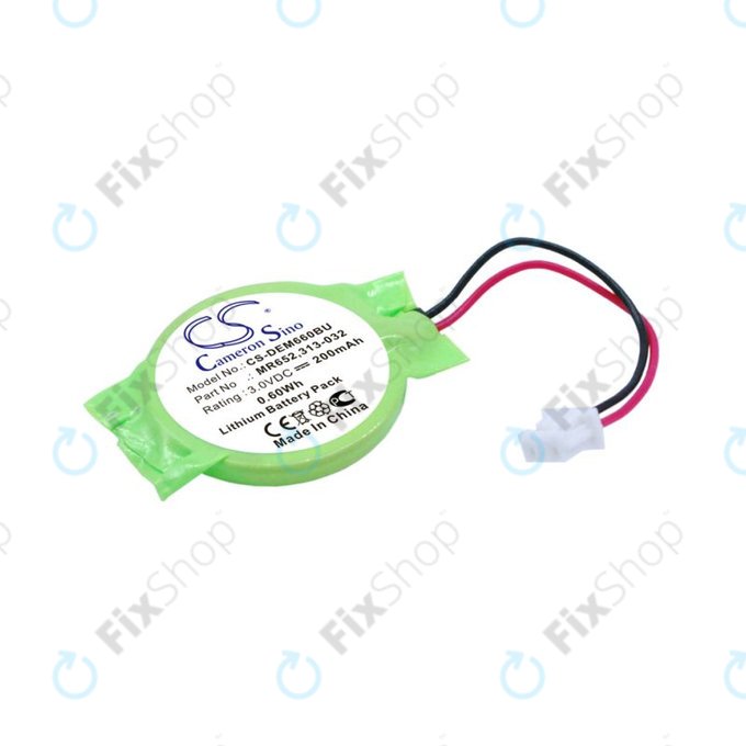 Εφεδρική μπαταρία για Dell Latitude E6320, 200mAh, Lithium, 3V, 077-A00, HQ