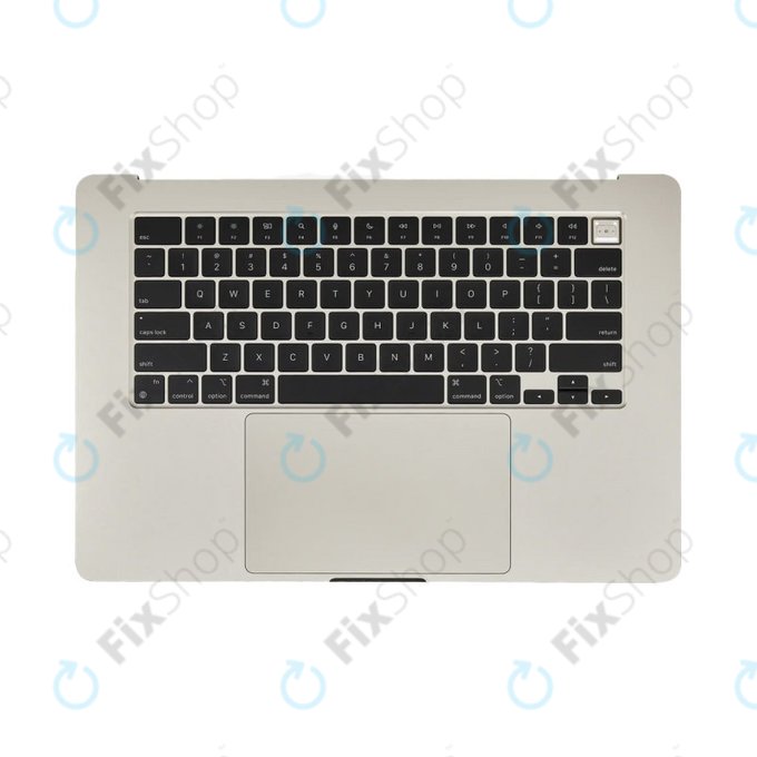 Άνω πλαίσιο πληκτρολογίου για MacBook Air 15", A3114 (2024), με πληκτρολόγιο US και μπαταρία, Starlight, 661-40268, Genuine Apple