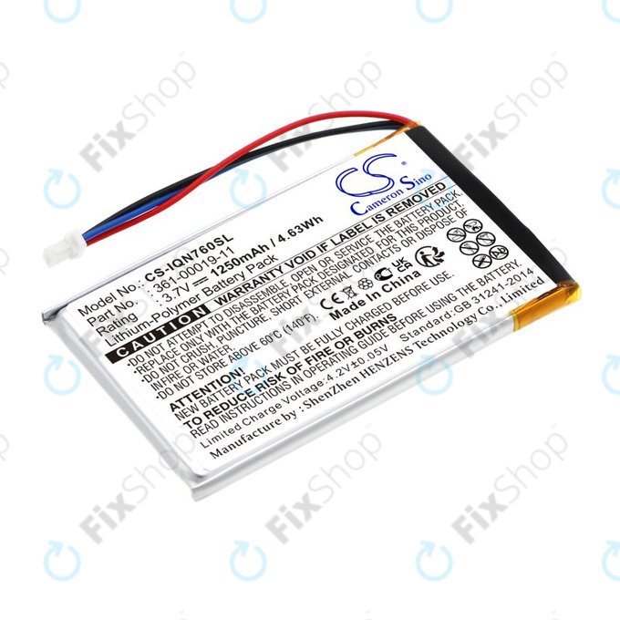 Μπαταρία για Garmin Nüvi 700, 710, 760, 765, Nuvi 3590, 1250mAh, Li-Pol, 3.7V, 361-00019-11, HQ