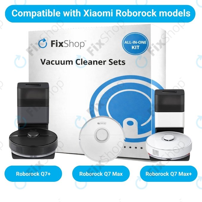 Σετ ανταλλακτικών για Xiaomi Roborock Q7+, Q7 Max, Q7 Max+ (2x Κύρια βούρτσα, 4x Φίλτρο, 4x Πλαϊνή Βούρτσα – λευκή)