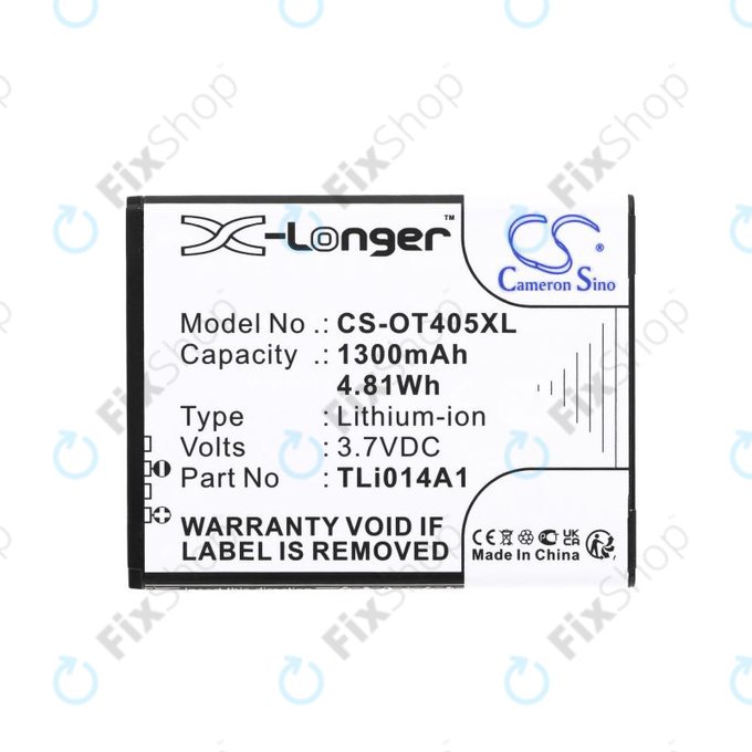 Μπαταρία για Alcatel OneTouch Evolve, 1300mAh, Li-Ion, 3.7V, TLi014A1, HQ