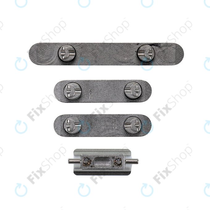 Σετ Πλαϊνών Κουμπιών για iPhone XS Max | Λειτουργίας + Έντασης + Σίγασης | Διαστημικό Γκρι | Space Gray