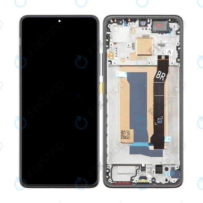 Οθόνη για Xiaomi Poco X7 Pro, Αφής με πλαίσιο, Yellow, 56000100O1000, Genuine Service Pack