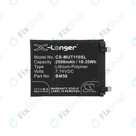 Μπαταρία για Xiaomi 11T Pro, BM58, 2500mAh, HQ