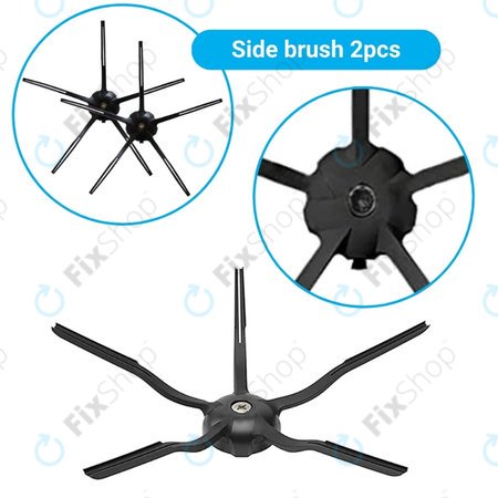 Standard Σετ (Μαύρο) για Xiaomi Roborock S7 | S7+ | S7 MaxV | S7 Pro Ultra | T7S Plus | Μαύρο | Black