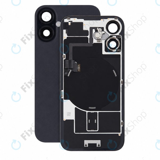 Γυαλί πίσω περιβλήματος για iPhone 16, Black, Pulled A