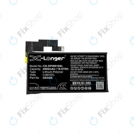 Μπαταρία για Google Pixel 6 Pro, G63QN, 4900mAh, HQ