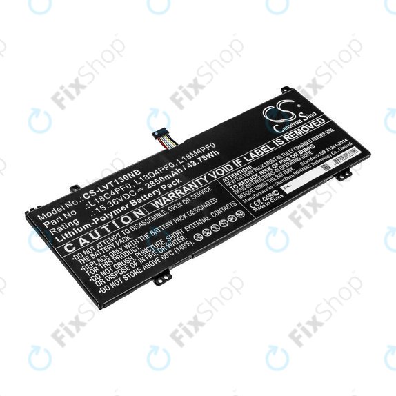 Μπαταρία για Lenovo ThinkBook 13s, 14s, 2850mAh, Li-Pol, 15.36V, L18C4PF0, HQ