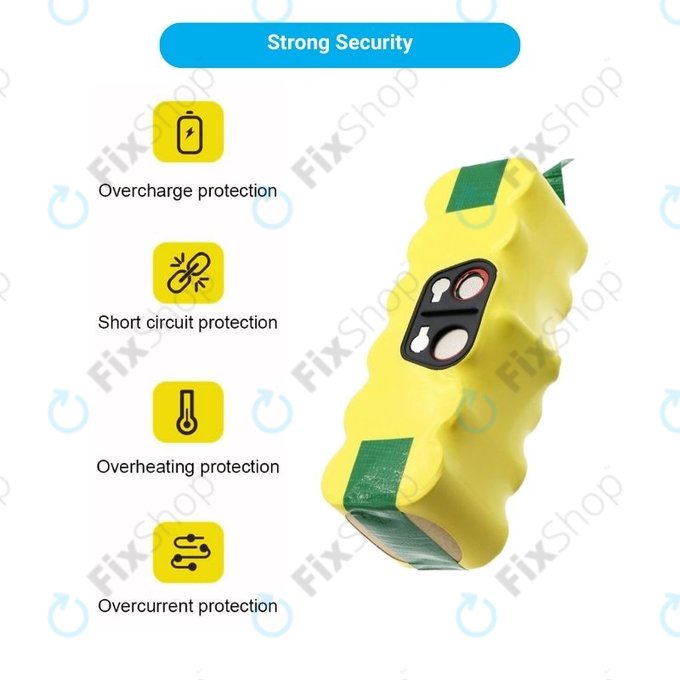 Μπαταρία για iRobot Roomba 500, 600, 700, 800, 900-series, R3, Scooba 450, Vileda 137173, 11702, GD-Roomba-500, VAC-500NMH-33, 14.4V, 2800mAh, HQ