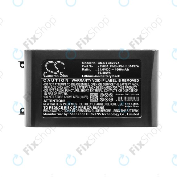 Μπαταρία για Dyson V8, 215681, PM8-US-HFB1497A, 21.6V, 4000mAh, HQ