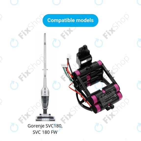 Μπαταρία για Gorenje SVC-series, 861789, 18.0V, 3000mAh, HQ