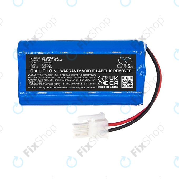 Μπαταρία για Ecovacs Deebot M82, Tesla RoboStar T50, T60, T80 Pro, 2600mAh, Li-Ion, 14.8V, BL7402A, HQ